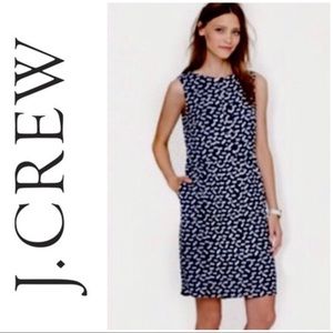 J Crew Scattered Heart Dress Navy A9147